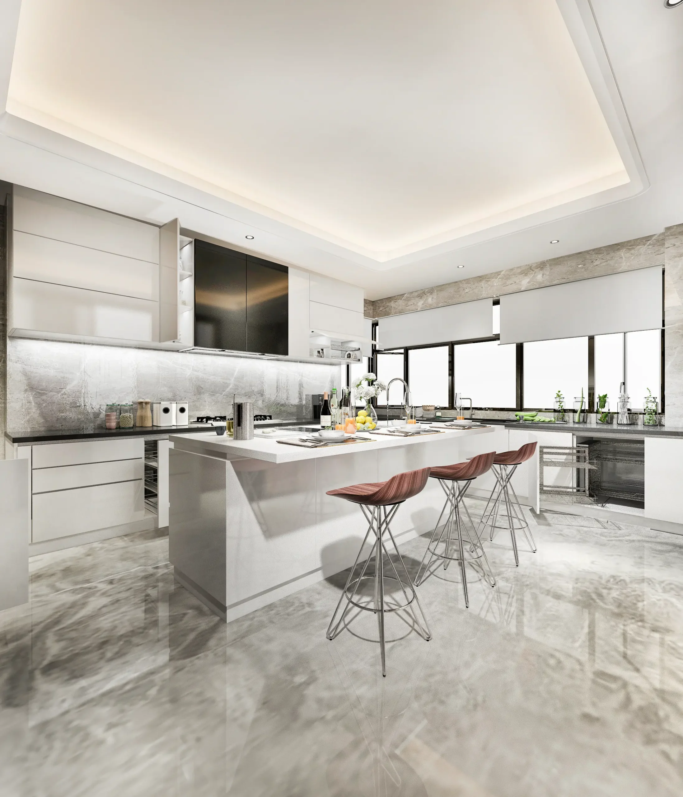 Modern kitchen tile in Colonia, New Jersey